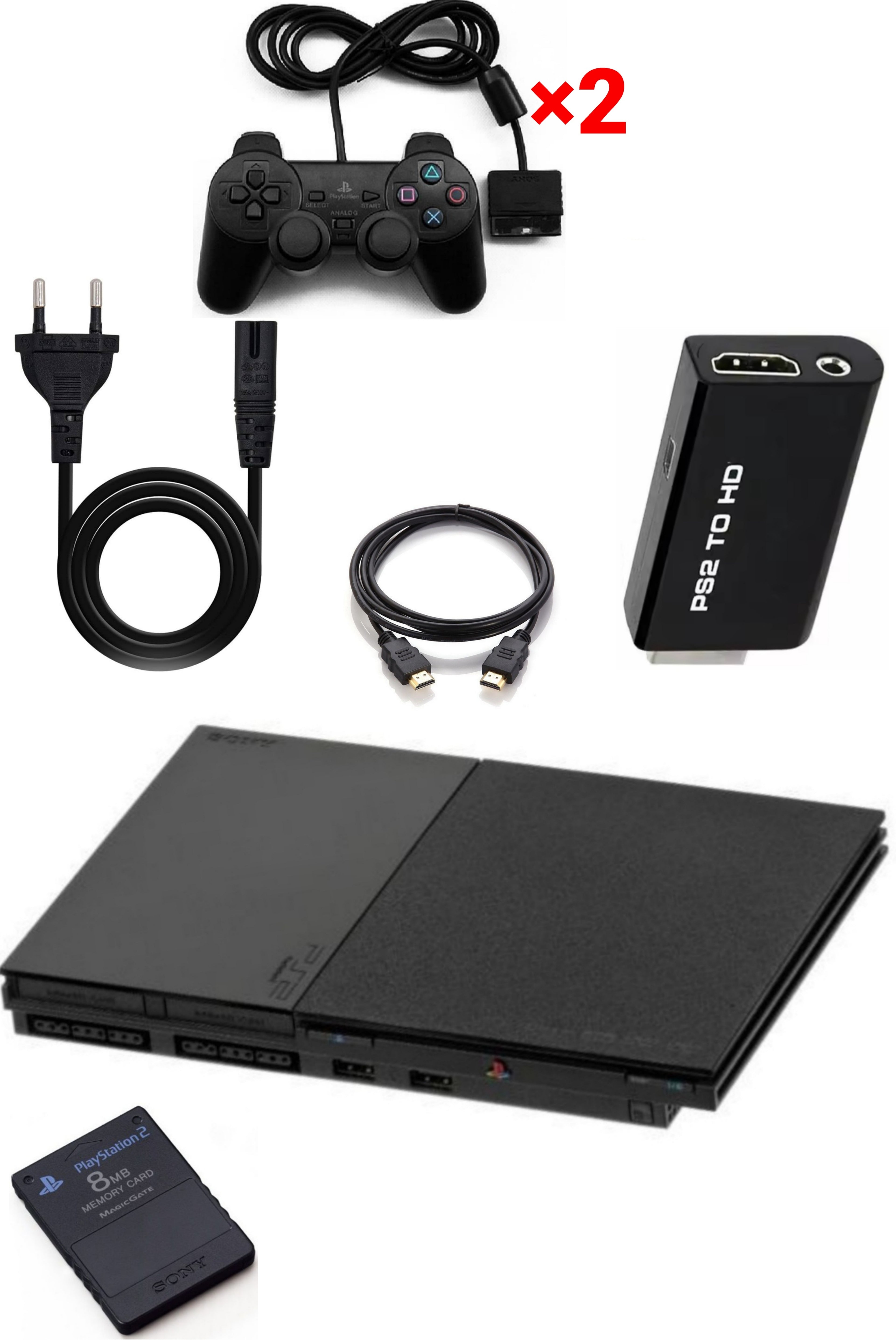 Console PlayStation 2 (PS2) SLIM Noire SATIN (V.2•90000)
