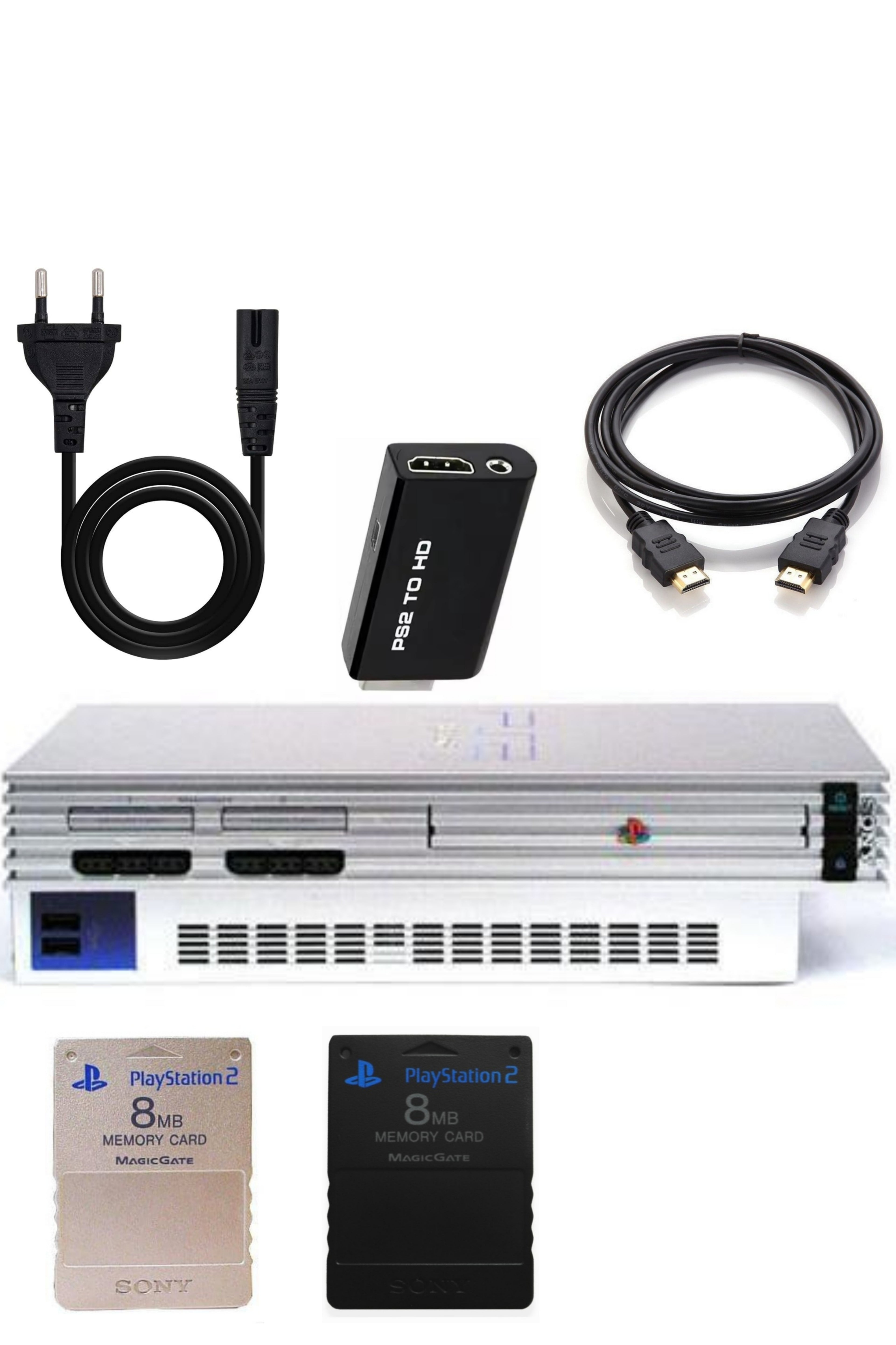 Console PlayStation 2 (PS2) FAT Grise (Silver)