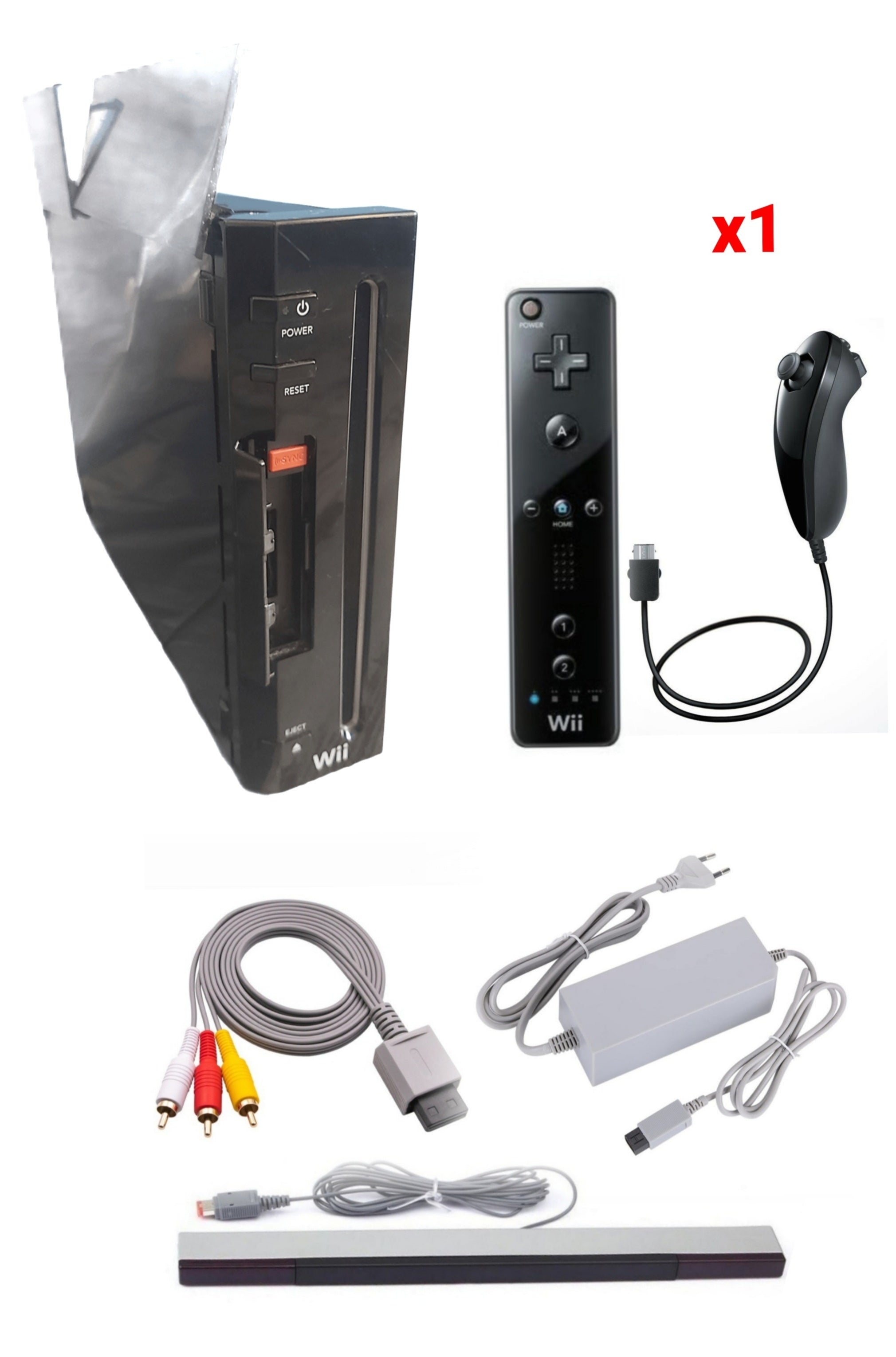 Console Nintendo WII NOIRE (Version rétro-compatible Gamecube)