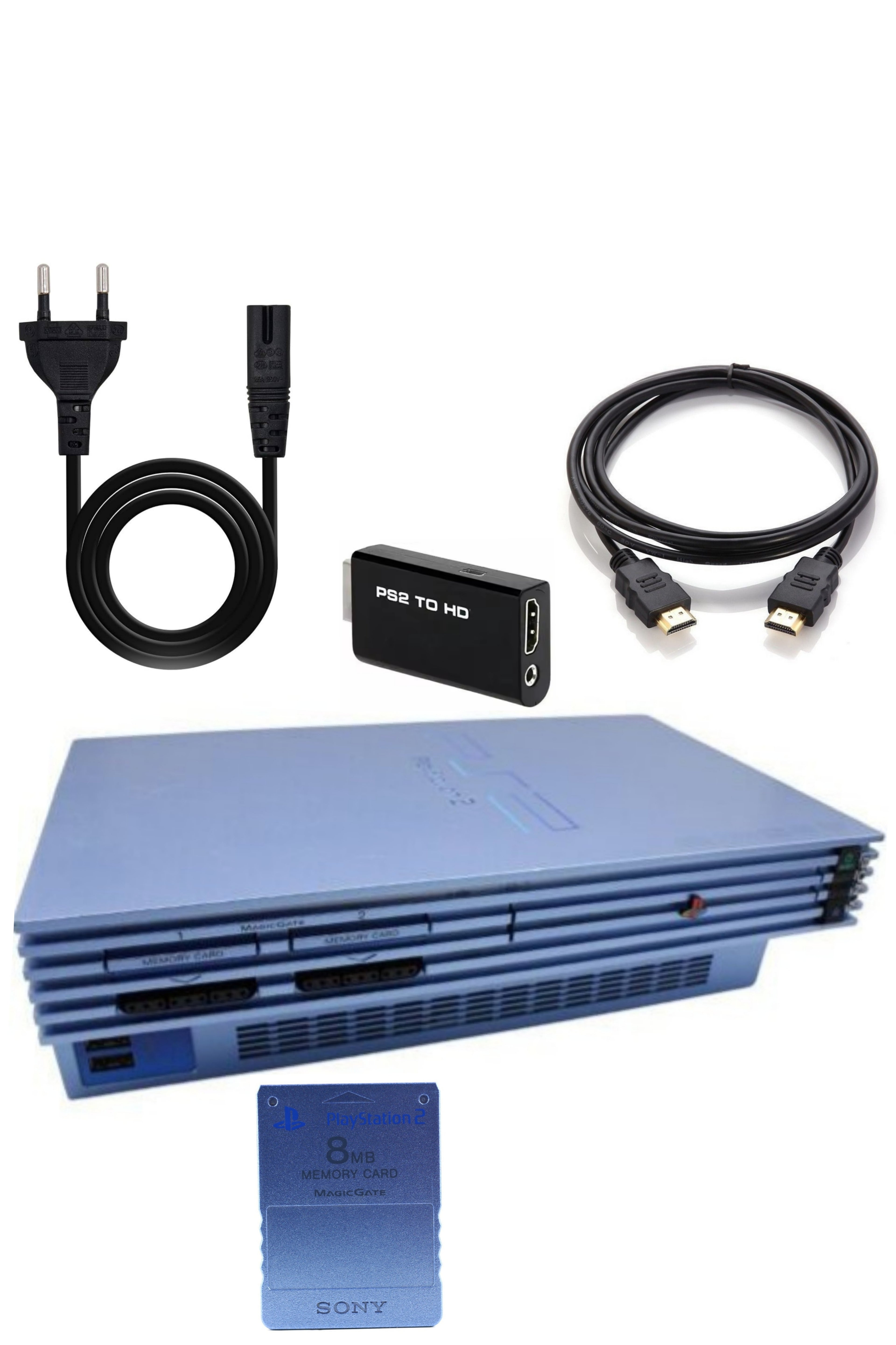 Console PlayStation 2 (PS2) FAT AQUA BLUE