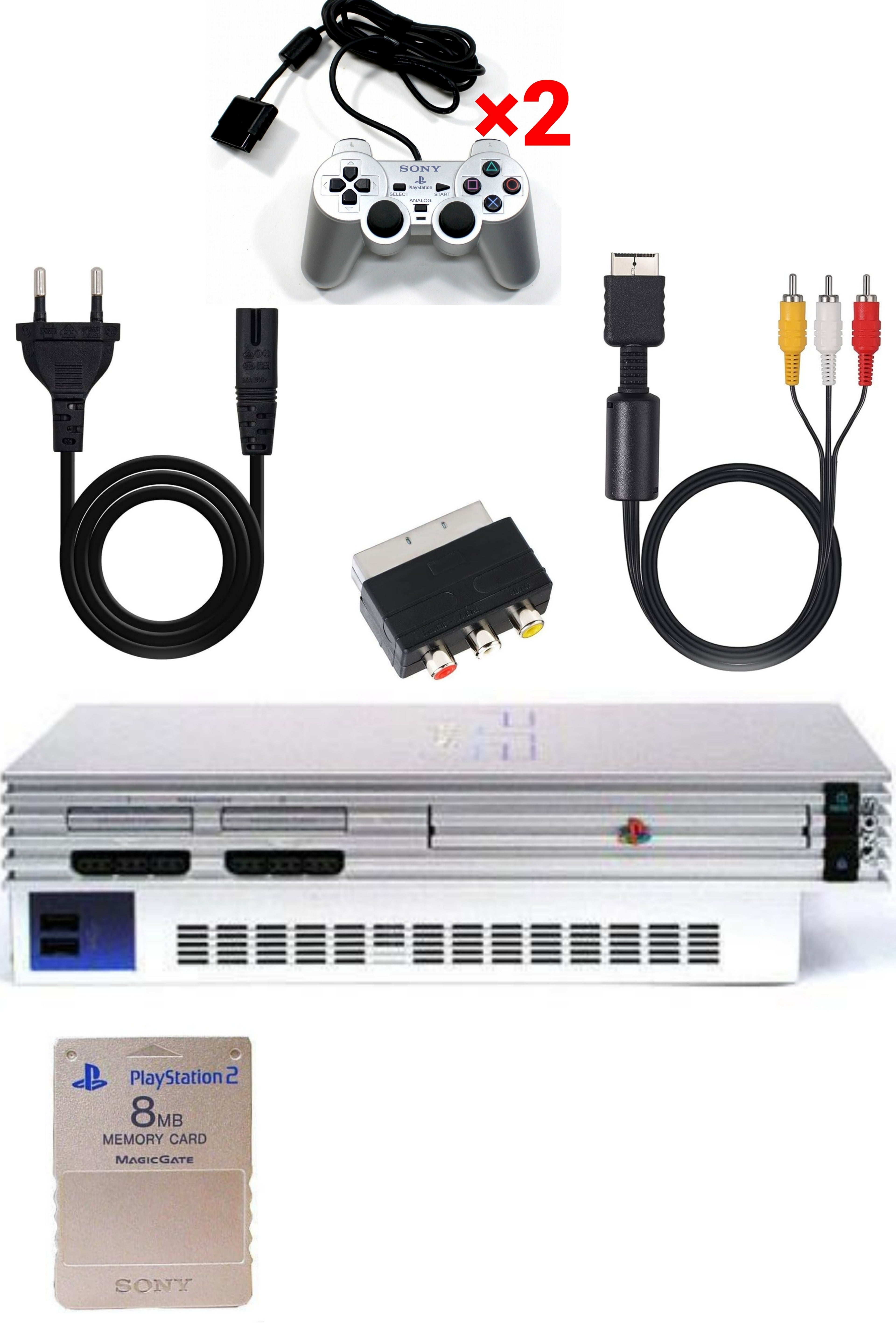 Console PlayStation 2 (PS2) FAT Grise (Silver)