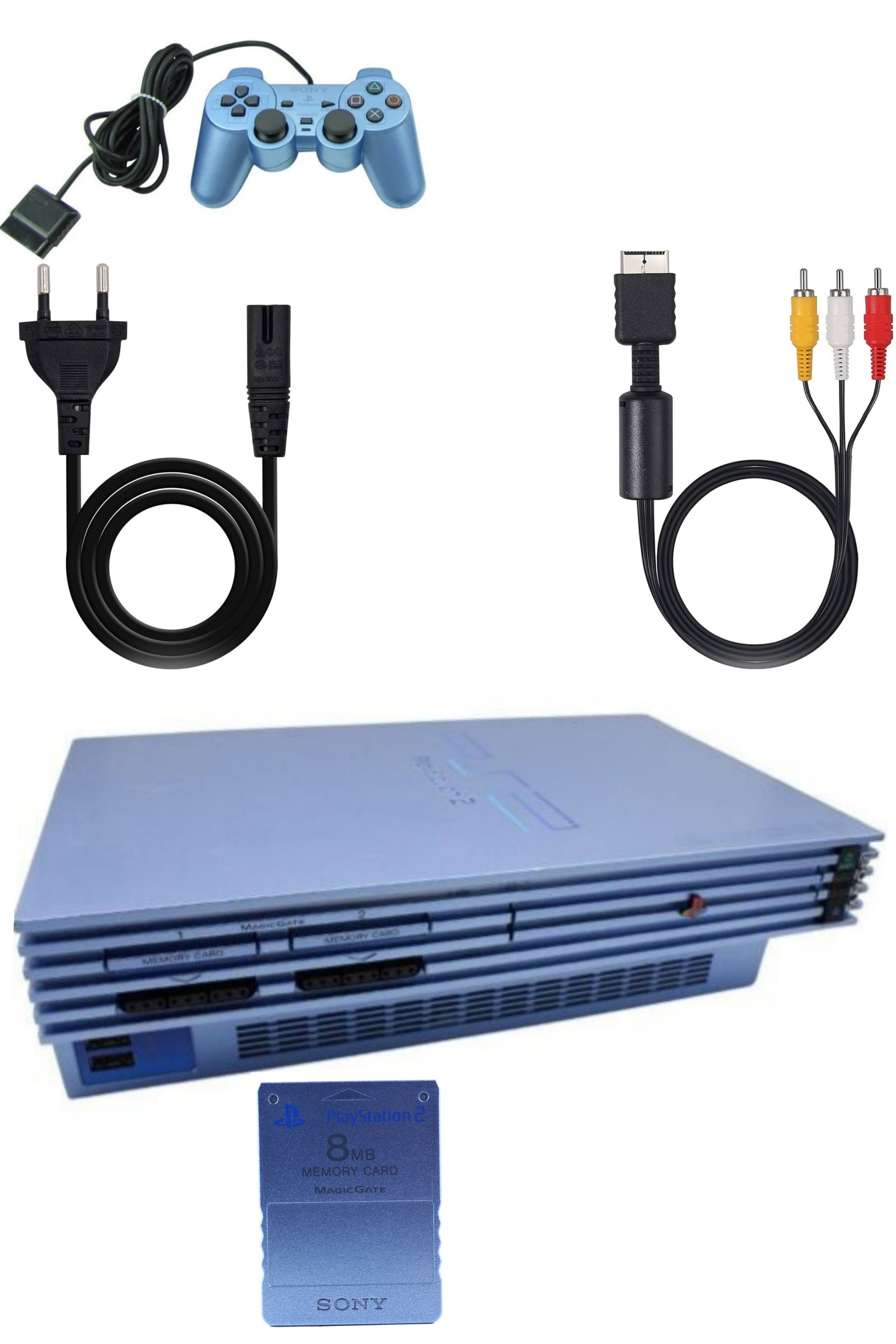 Console PlayStation 2 (PS2) FAT AQUA BLUE