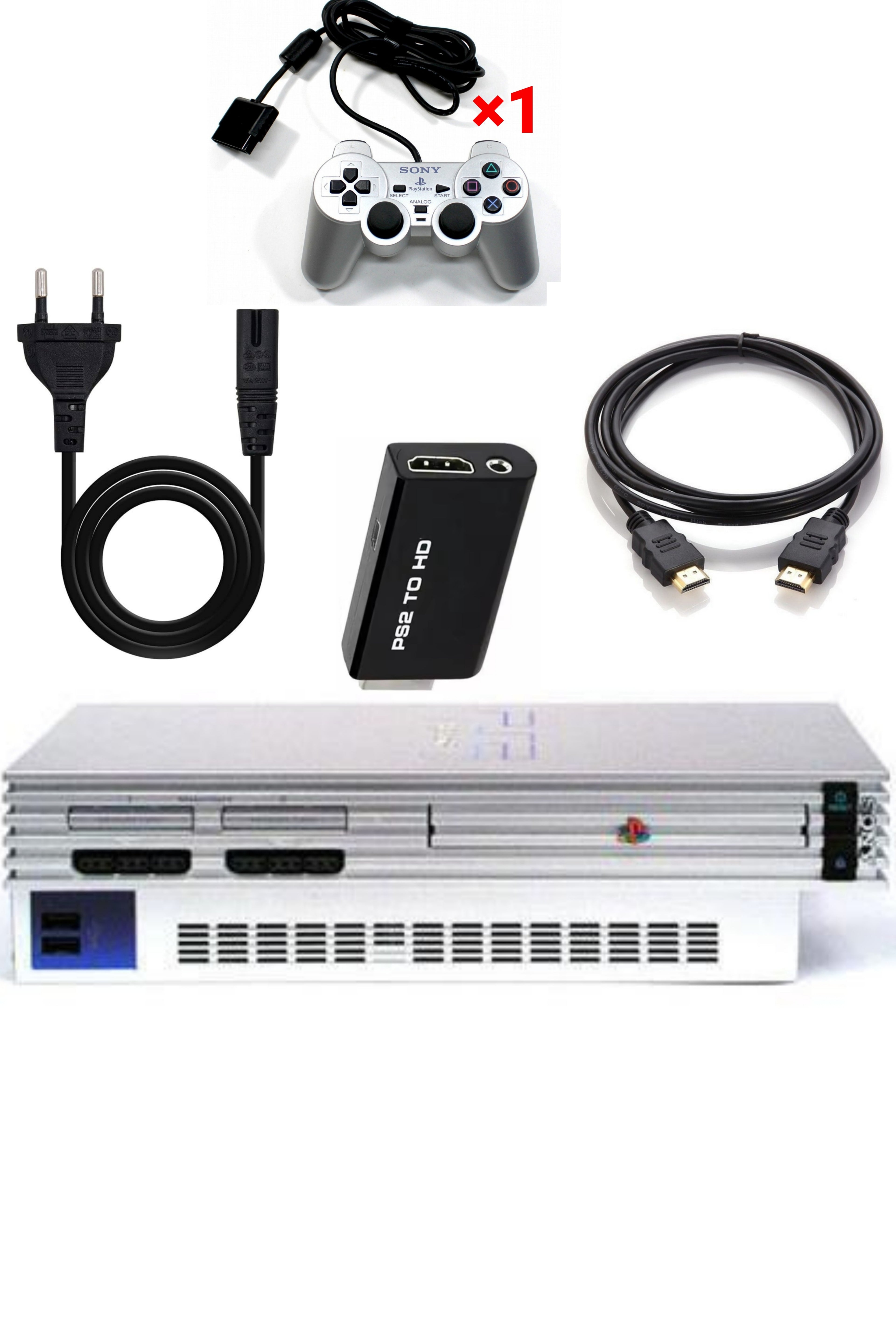 Console PlayStation 2 (PS2) FAT Grise (Silver)
