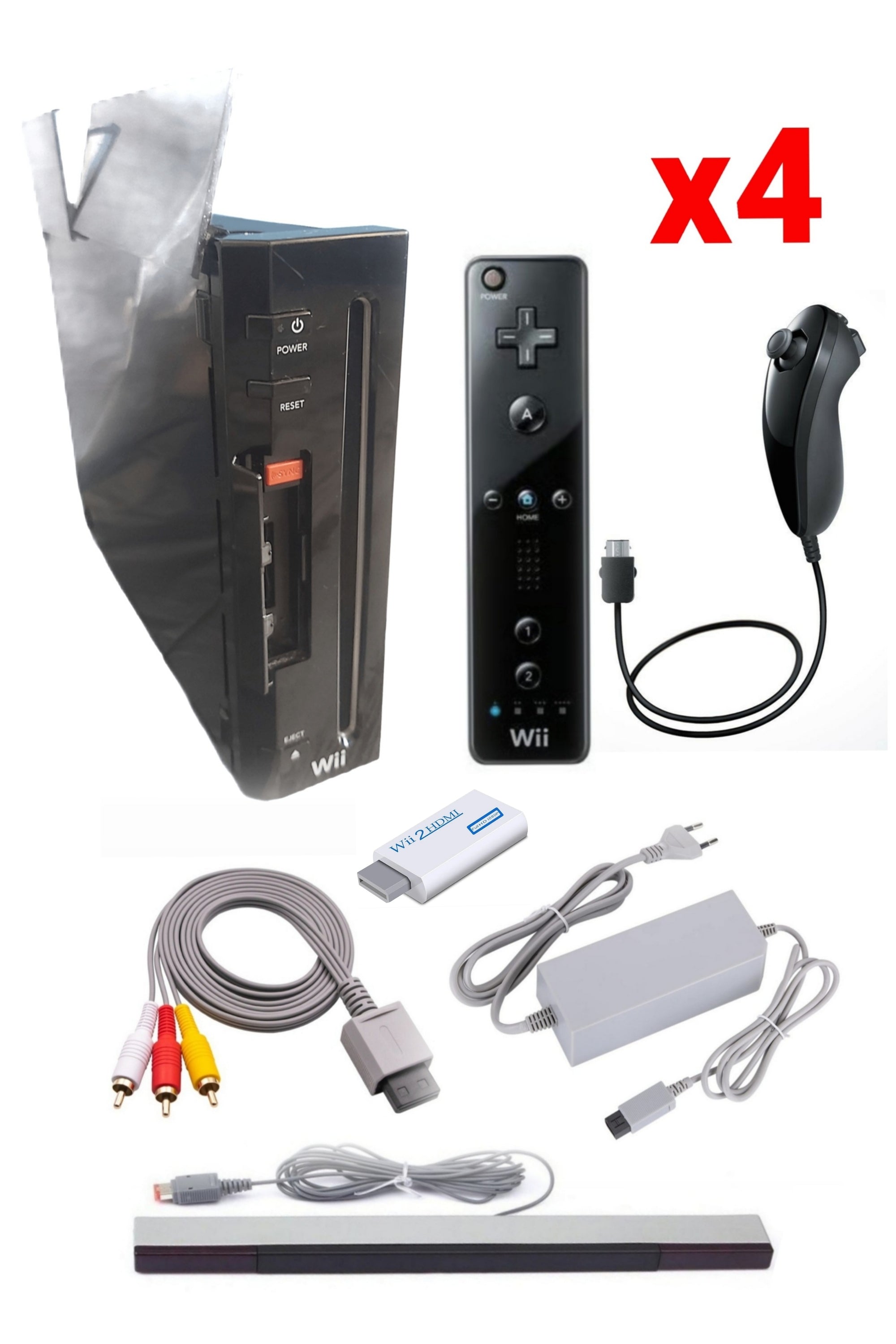 Console Nintendo WII NOIRE (Version rétro-compatible Gamecube)