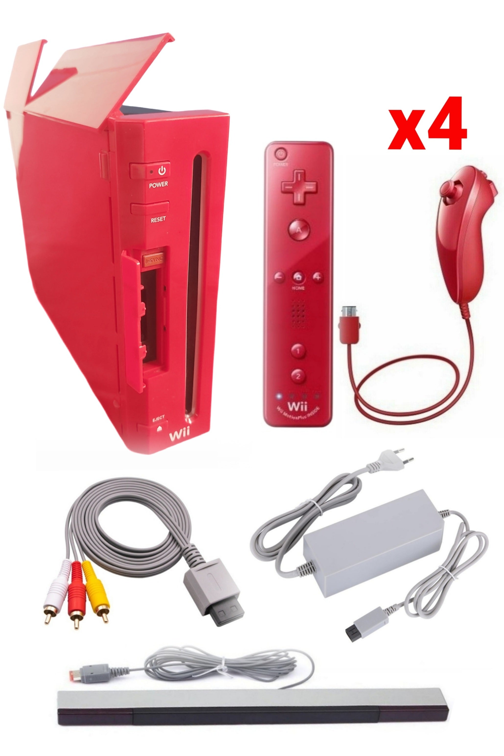 Console Nintendo WII ROUGE (Rétro-compatible Gamecube)