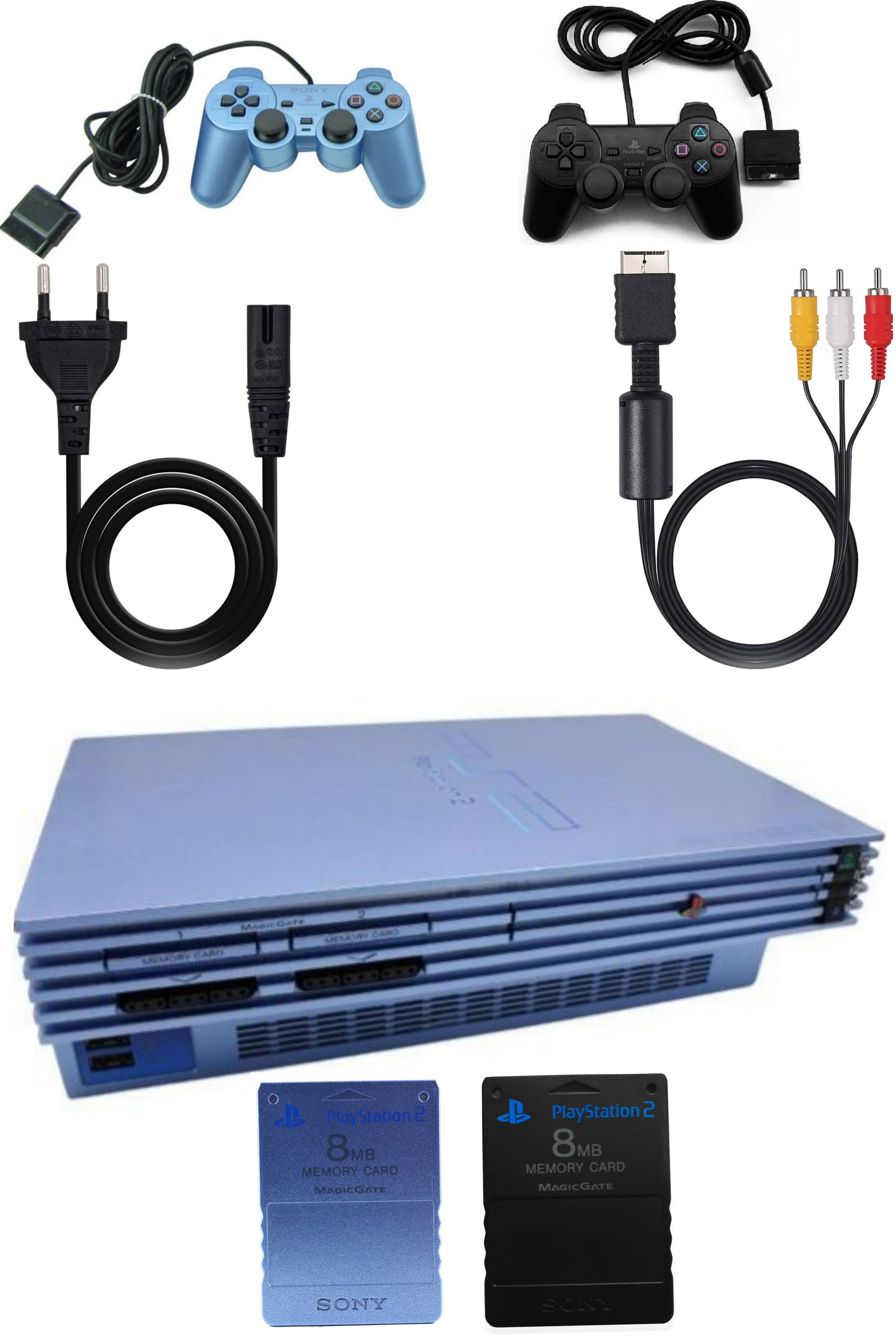 Console PlayStation 2 (PS2) FAT AQUA BLUE