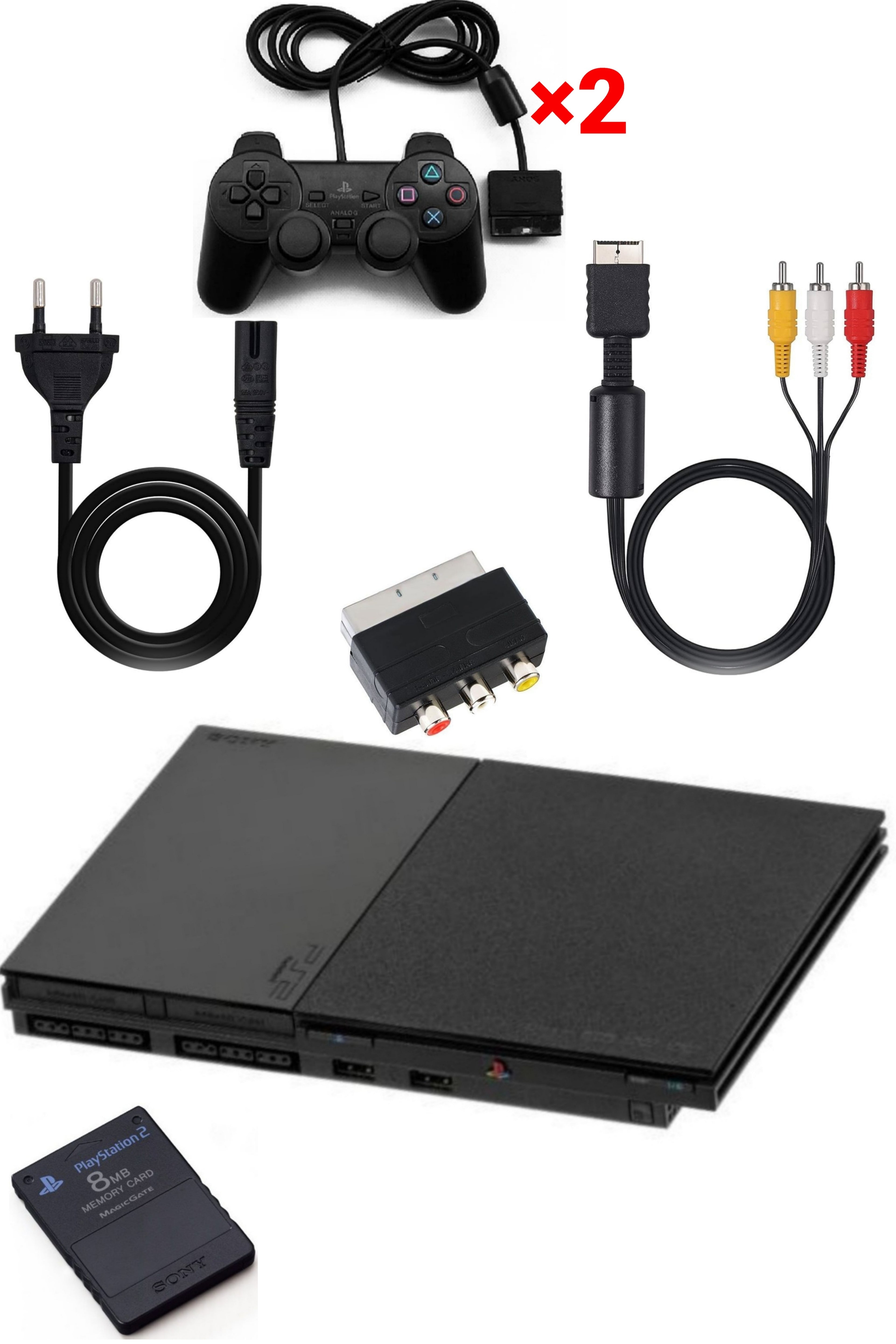 Console PlayStation 2 (PS2) SLIM Noire SATIN (V.2•90000)