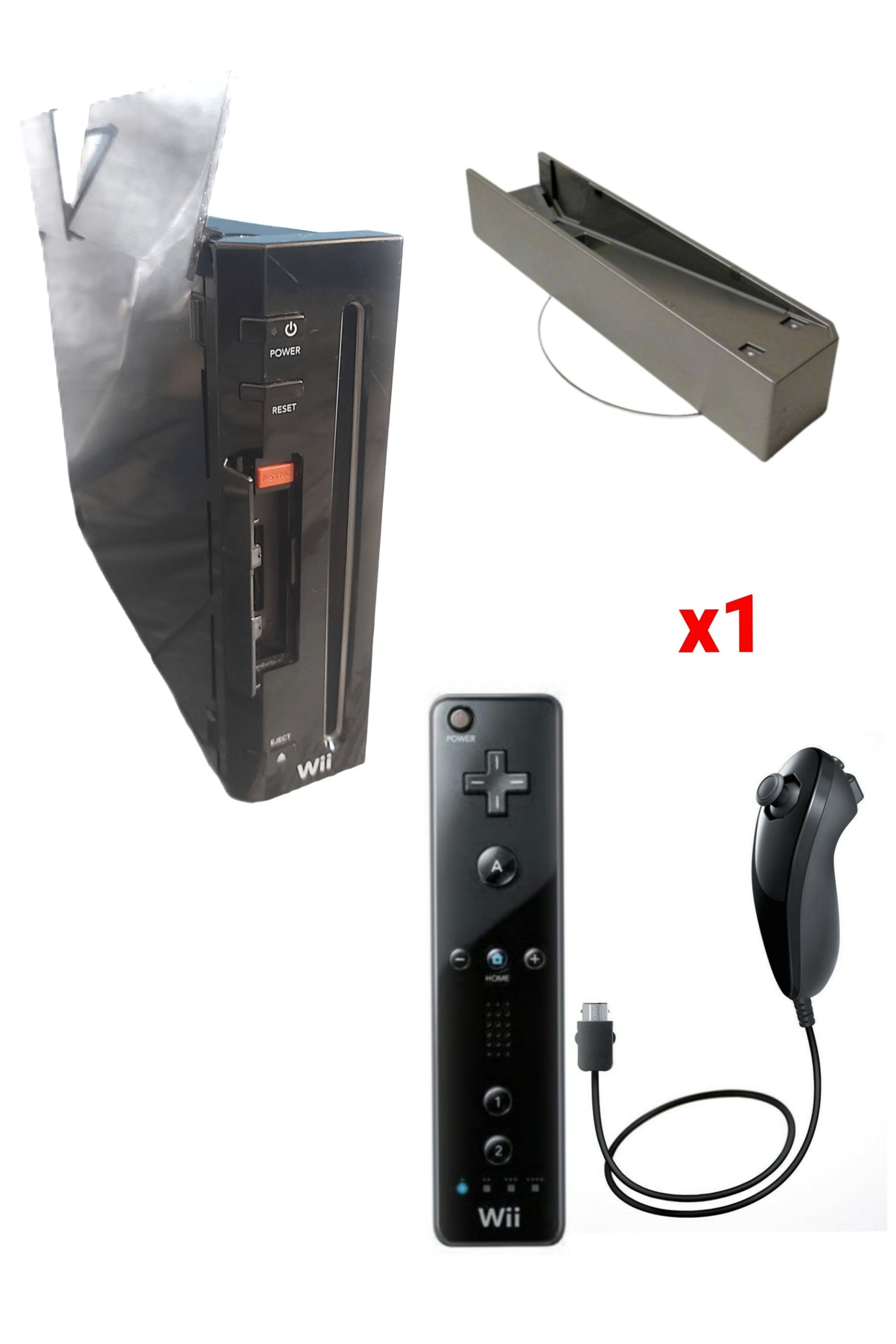 Console Nintendo WII NOIRE (Version rétro-compatible Gamecube)