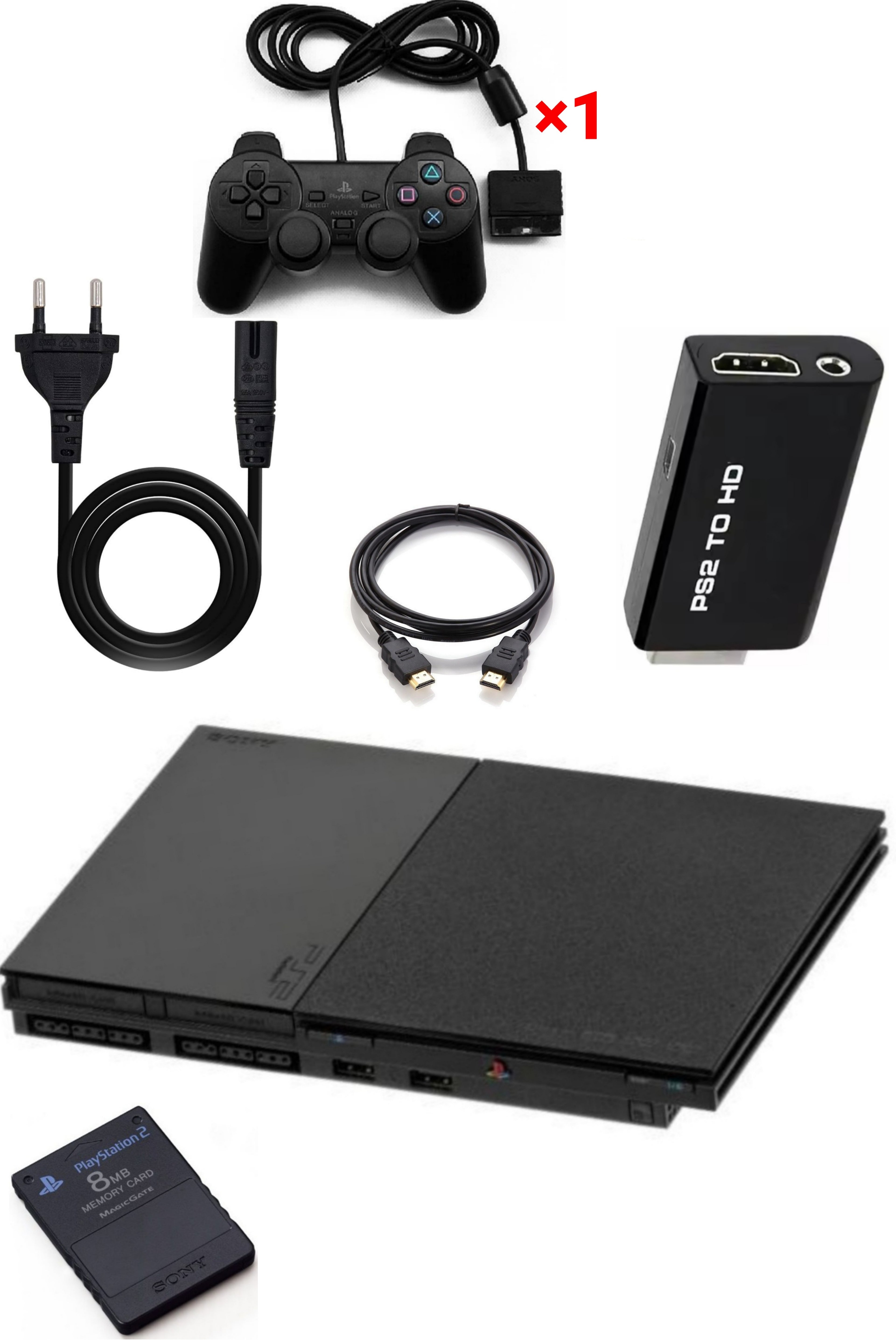 Console PlayStation 2 (PS2) SLIM Noire SATIN (V.2•90000)