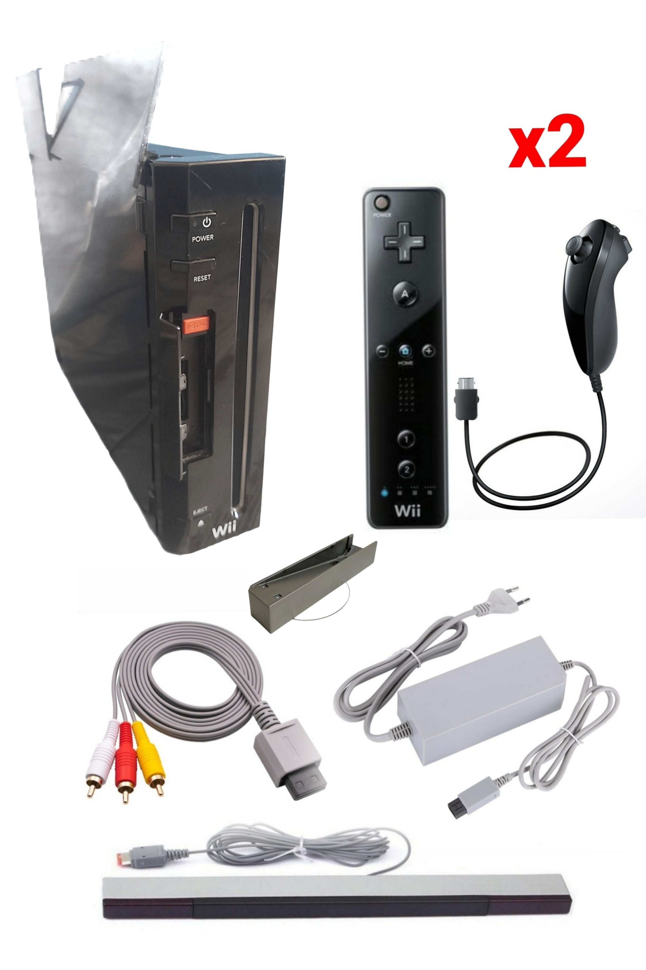 Console Nintendo WII NOIRE (Version rétro-compatible Gamecube)