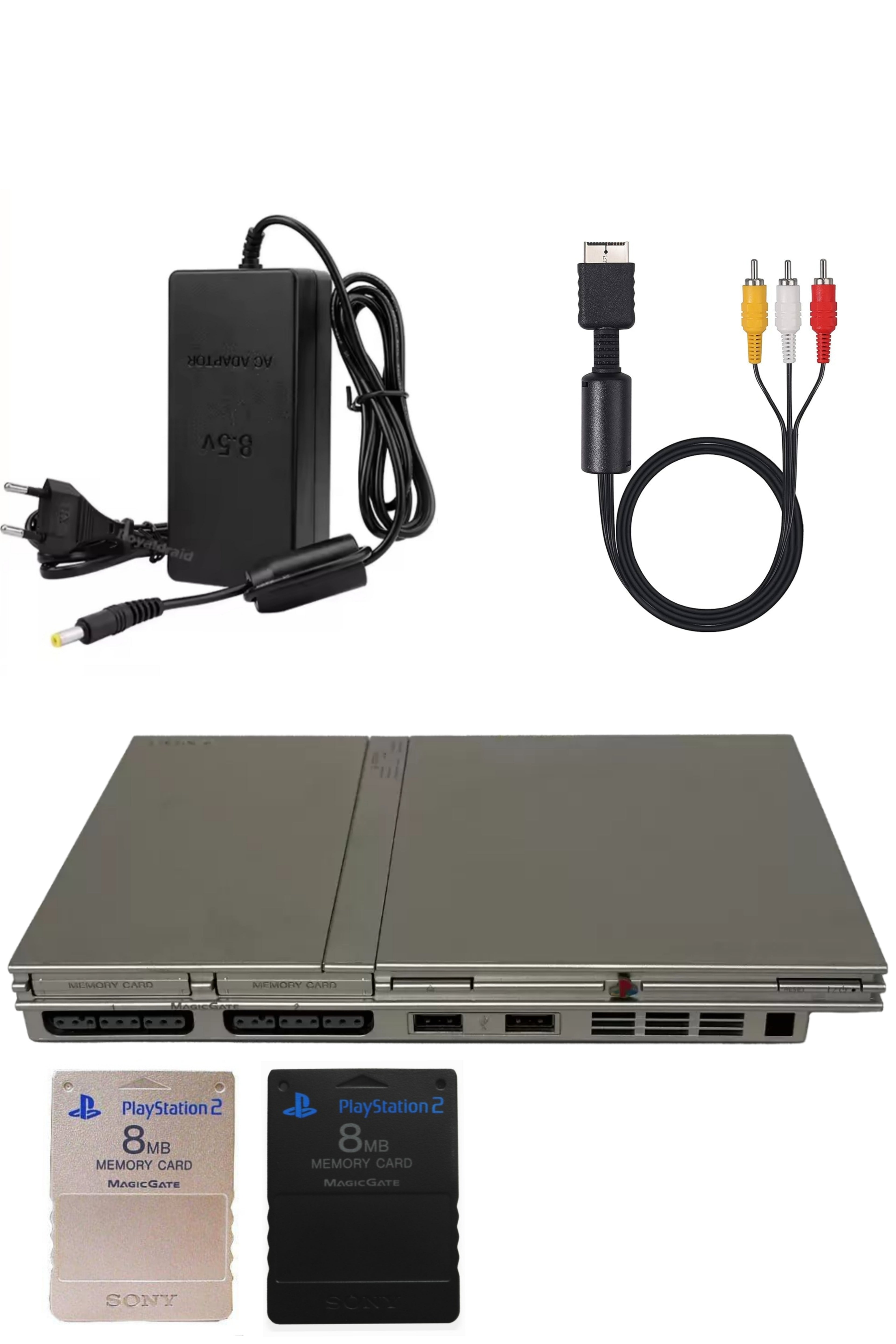 Console PlayStation 2 (PS2) SLIM Grise (Silver)