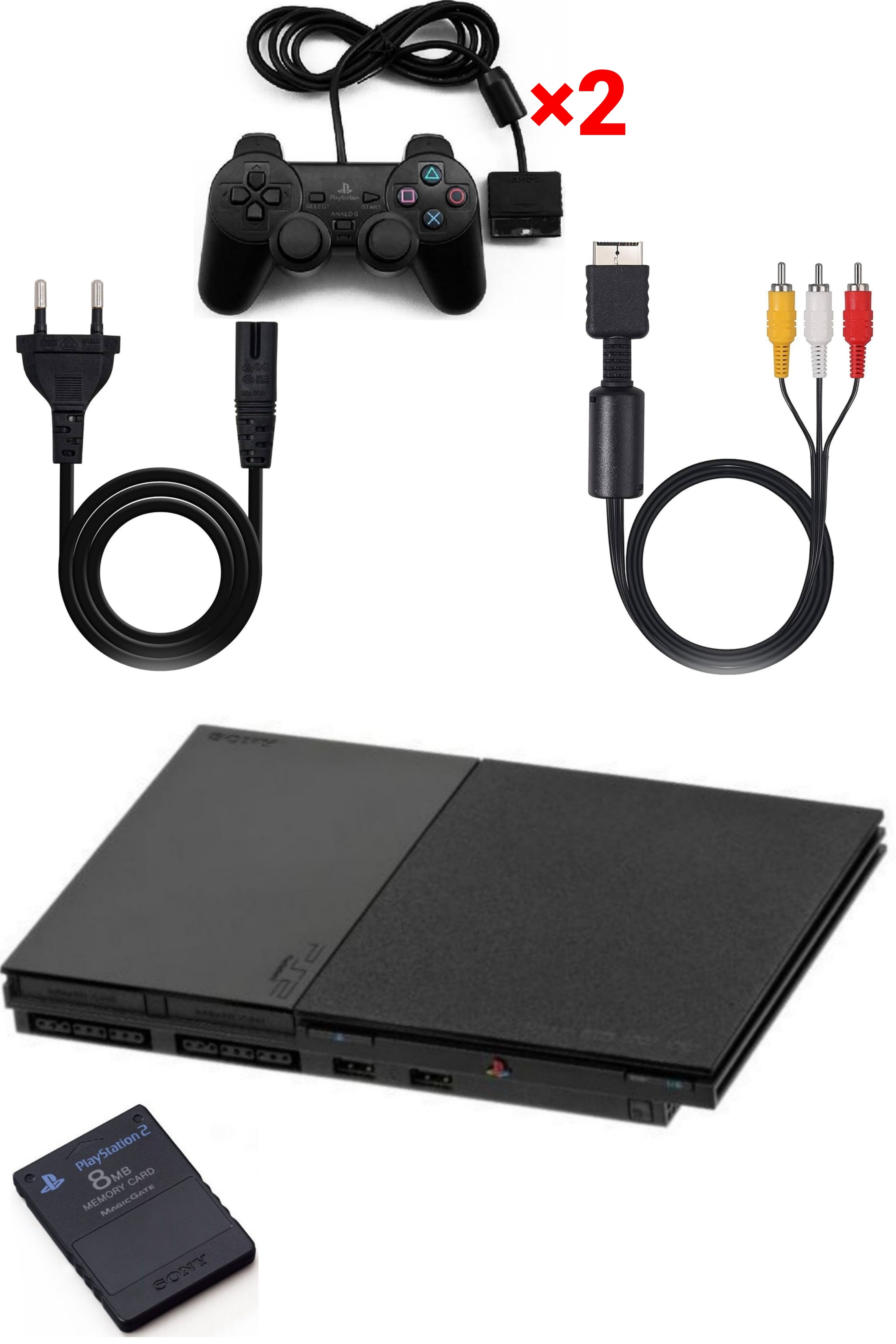 Console PlayStation 2 (PS2) SLIM Noire SATIN (V.2•90000)
