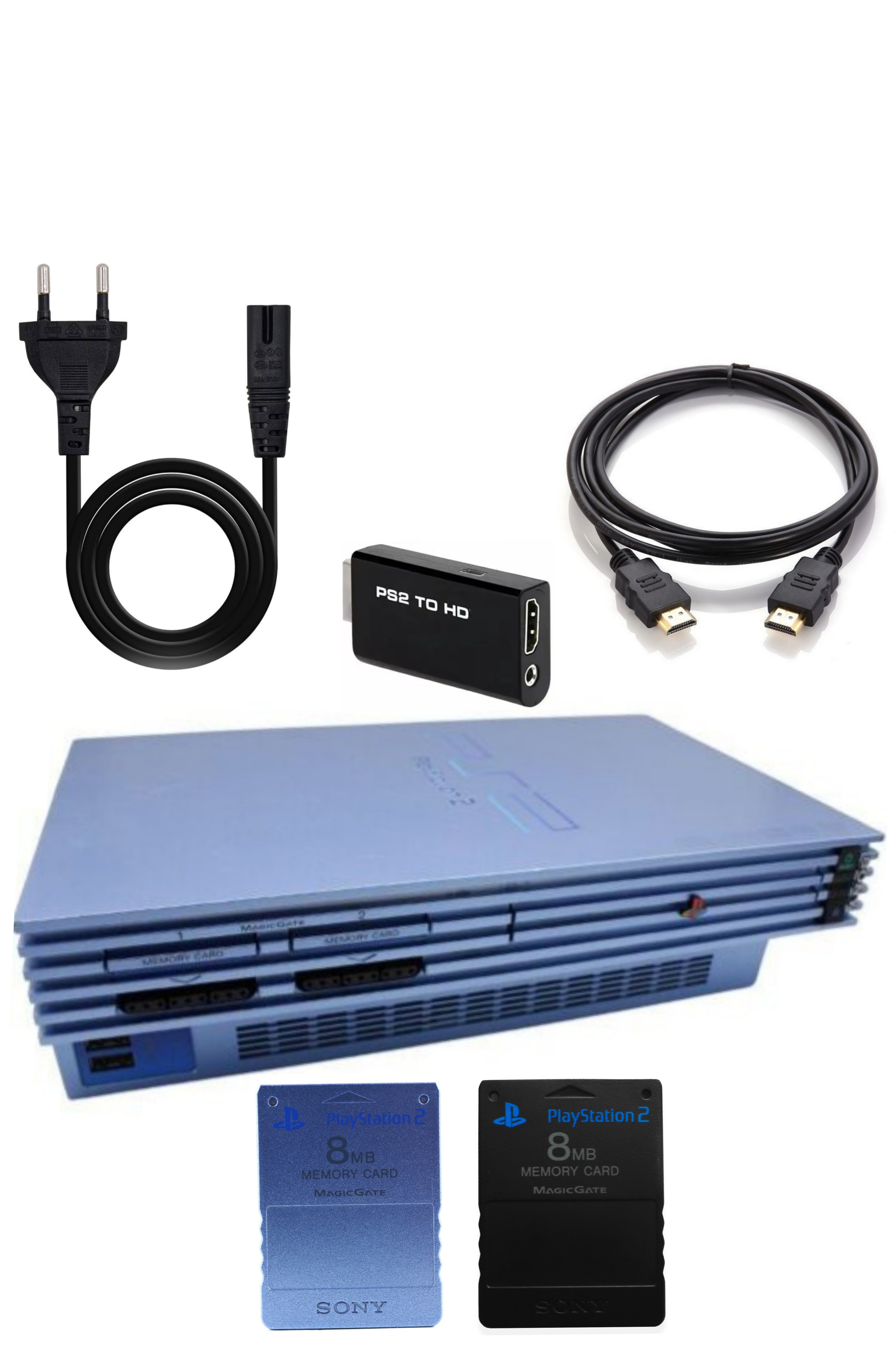 Console PlayStation 2 (PS2) FAT AQUA BLUE